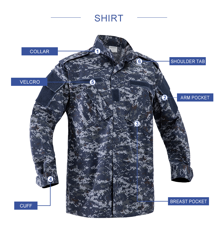 Ocean Digital Camo ACU Uniform,Ocean Digital Camo Combat Uniform, Ocean Digital Camo Tactical Uniform