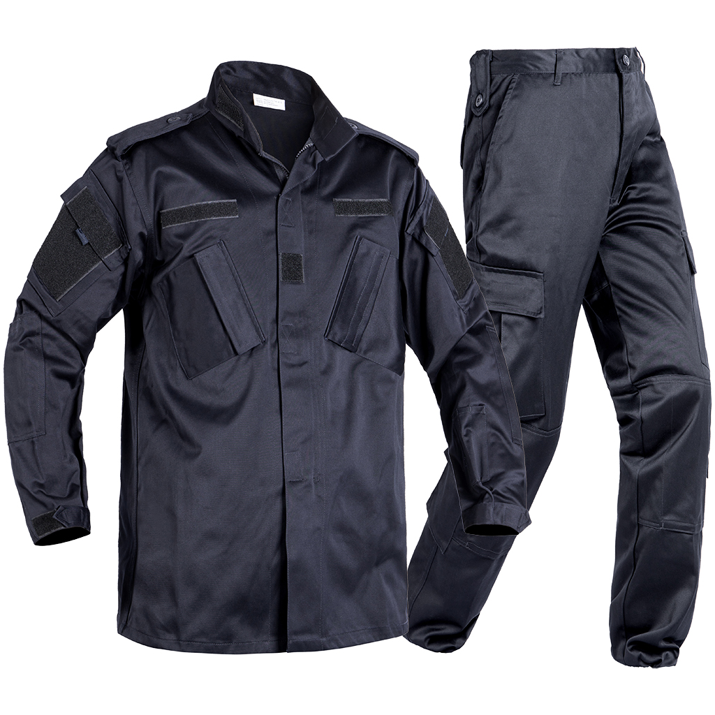 Custom Navy Blue Sateen ACU Duty Uniform