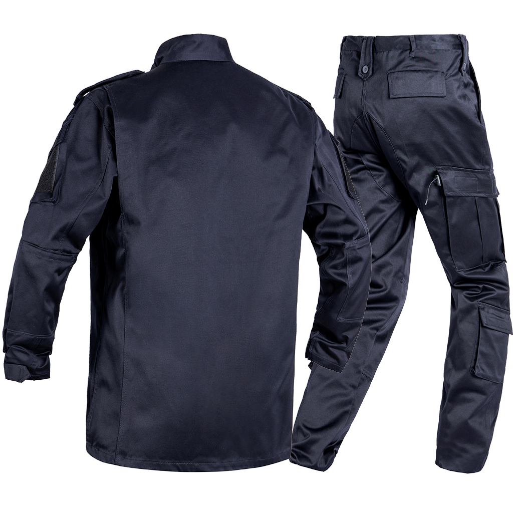 Custom Navy Blue Sateen ACU Duty Uniform