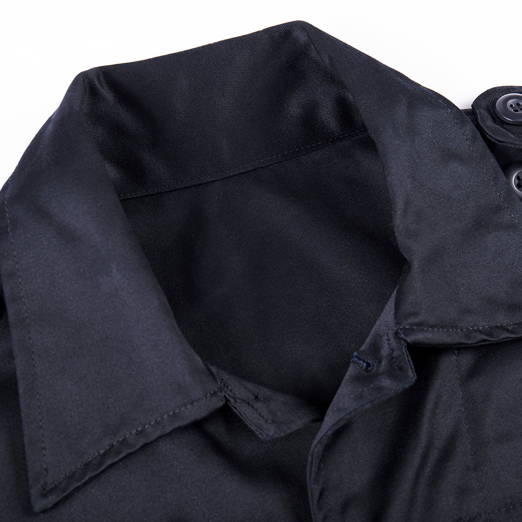 Custom French F1-Style Navy Blue Sateen Duty Uniform