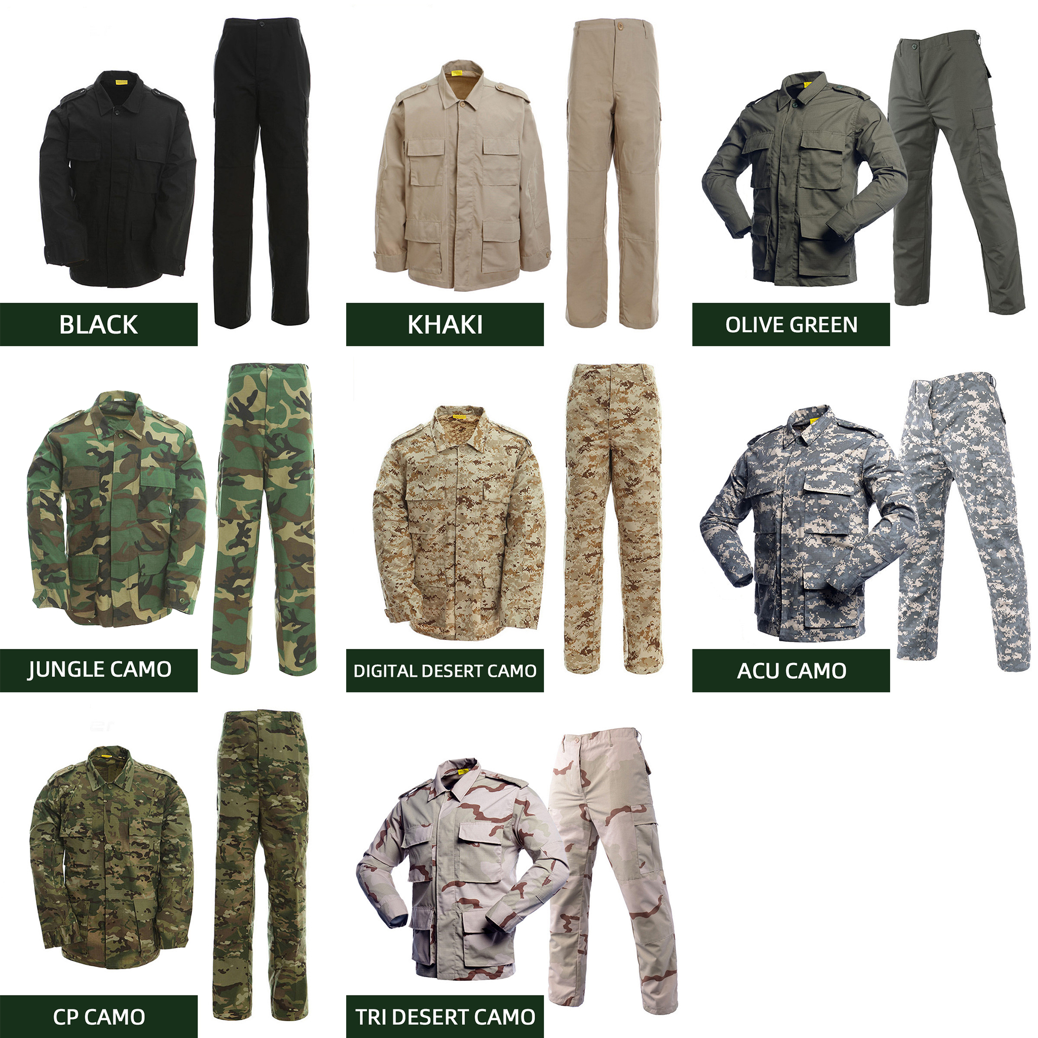 All BDU Styles