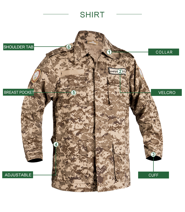 Custom Libyan Desert Square Camo BDU Uniform