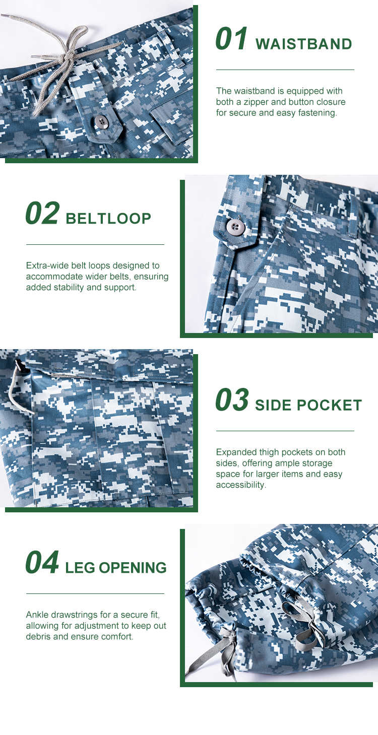 Custom Ocean Digital Camo Sateen ACU Combat Uniform