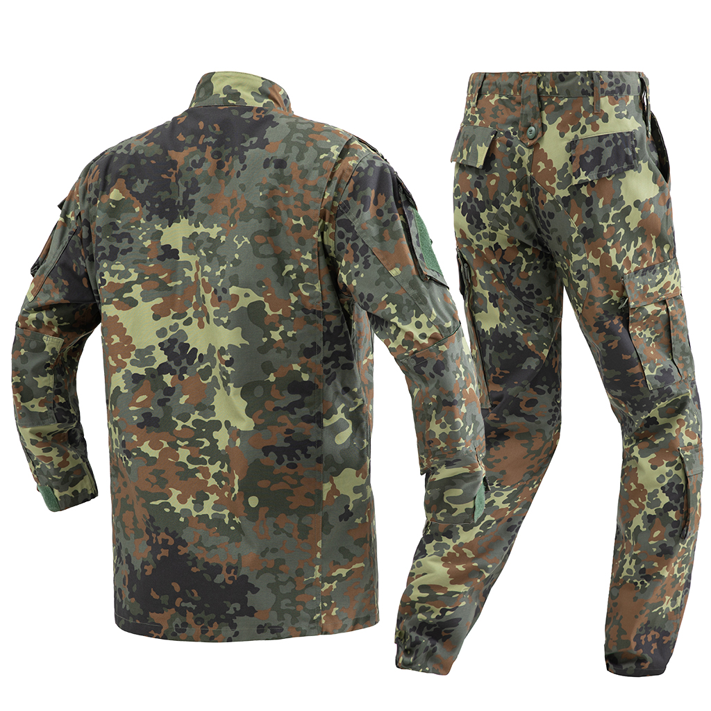 Flecktarn Camo ACU Uniform,DE Jungle Camo Combat Uniform, Flecktarn Tactical Uniform