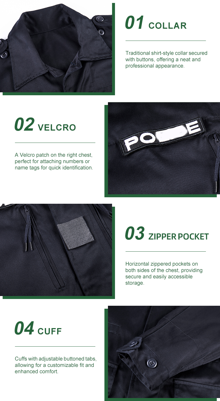 Custom French F1-Style Navy Blue Sateen Duty Uniform