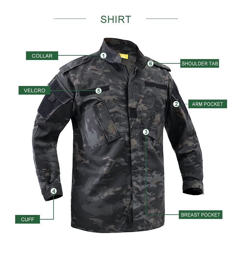 Multicam Black (MCBK) Tactical Combat Uniform Set