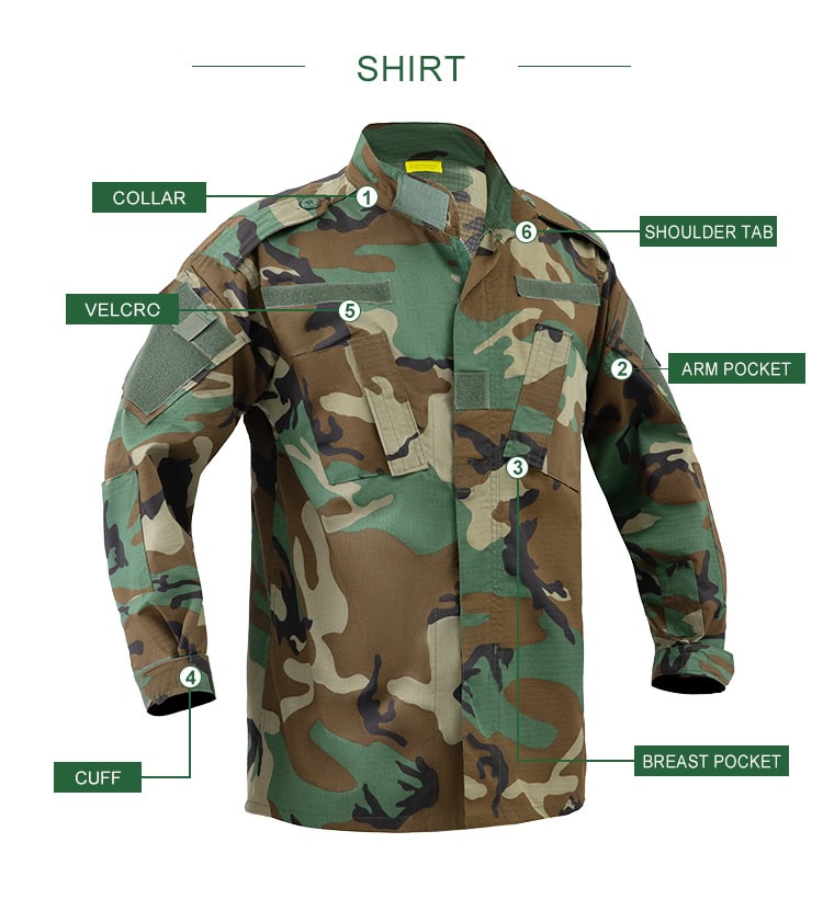 Woodland ACU (Army Combat Uniform) - Mil-Spec & Customizable for Tenders