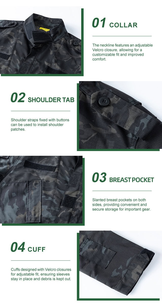 Multicam Black (MCBK) Tactical Combat Uniform Set