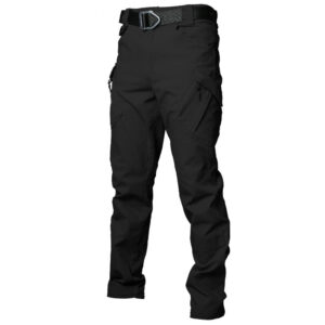 Front view of the Onken IX9 Lightweight Tactical Pants in black, an ideal covert pant for law enforcement and security B2B contracts.
