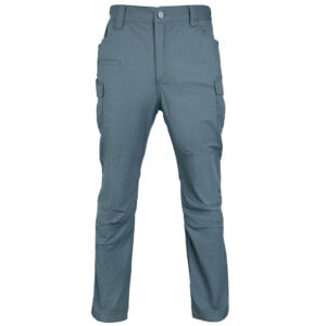Front view of the Thunderbolt Gen 2 Water-Resistant Tactical Pants in grey, engineered with 4-way stretch for law enforcement uniform contracts.