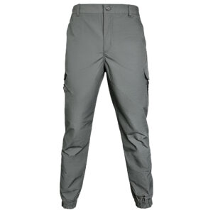 Front view of the Onken Tactical Jogger Pants in grey, a fleece-lined pant with a modern tapered fit for law enforcement B2B contracts.