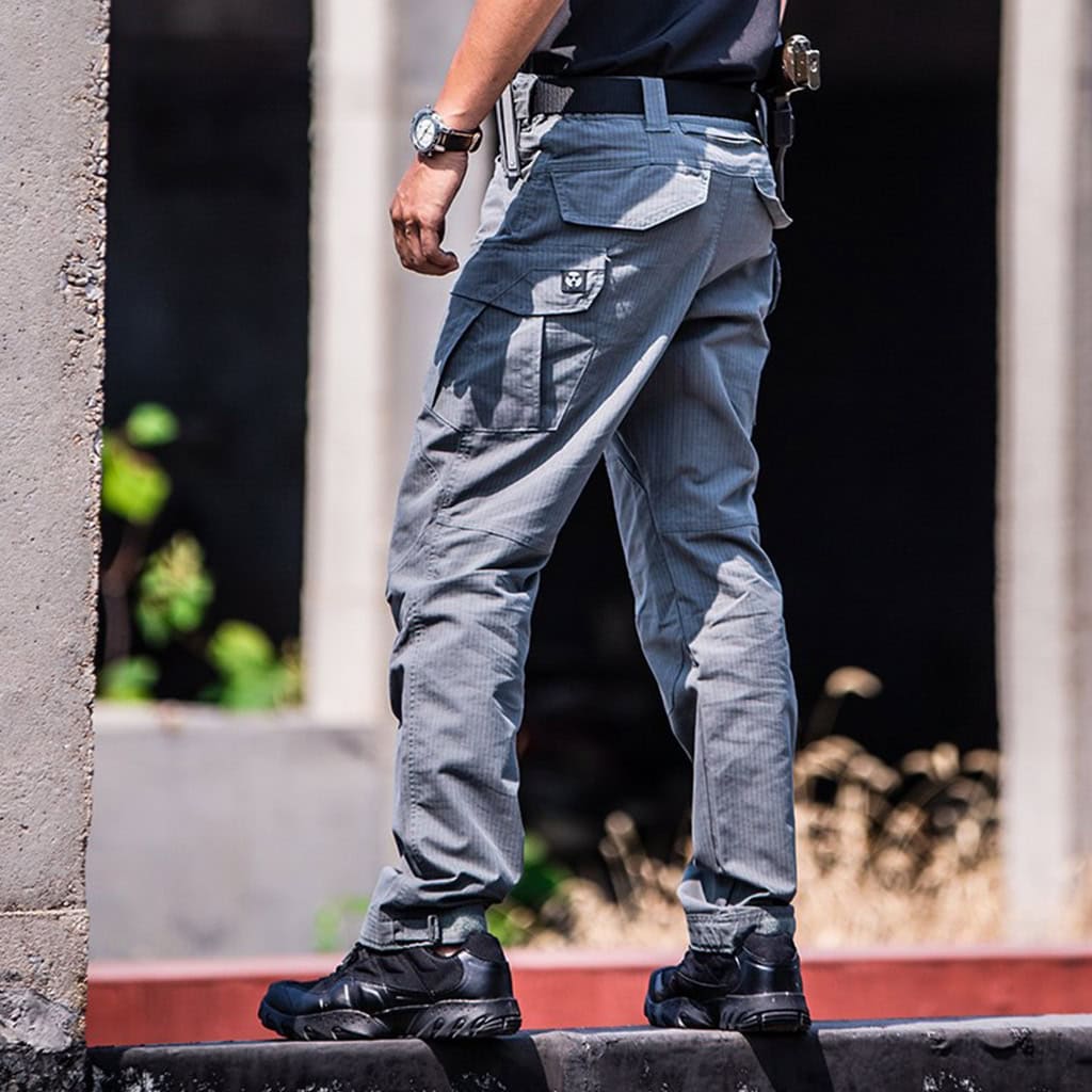 Rear and waist view of the Thunderbolt Gen 2 pants, showing the athletic fit, wide belt loops, and secure pocket layout.