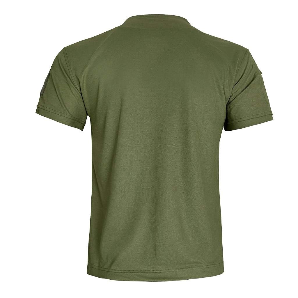 Rear view of the Onken Performance Tactical T-Shirt, showcasing its athletic, next-to-skin fit designed to prevent bunching under a plate carrier.