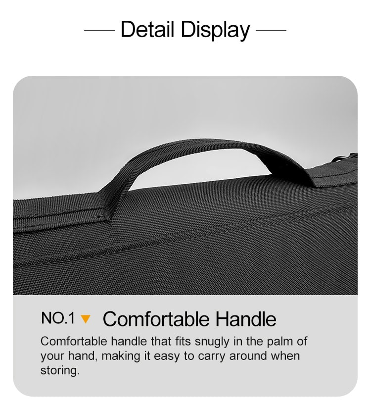 Detail of the ergonomic, comfortable top handle of the Urban Defender Covert Ballistic Briefcase, designed for professional daily carry.