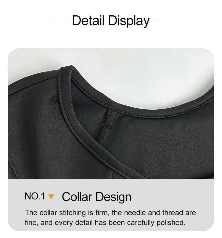 Detail of the Aegis armored t-shirt's collar design, showing the firm, comfortable stitching suitable for all-day professional wear.