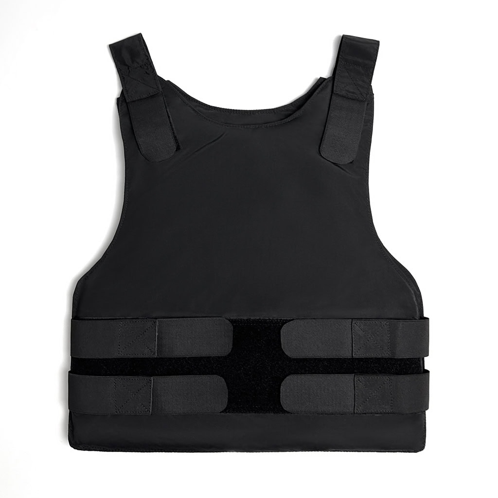 Front view of the WHCSJ Covert IIIA Concealable Body Armor, a lightweight soft armor vest for law enforcement and VIP security B2B contracts.