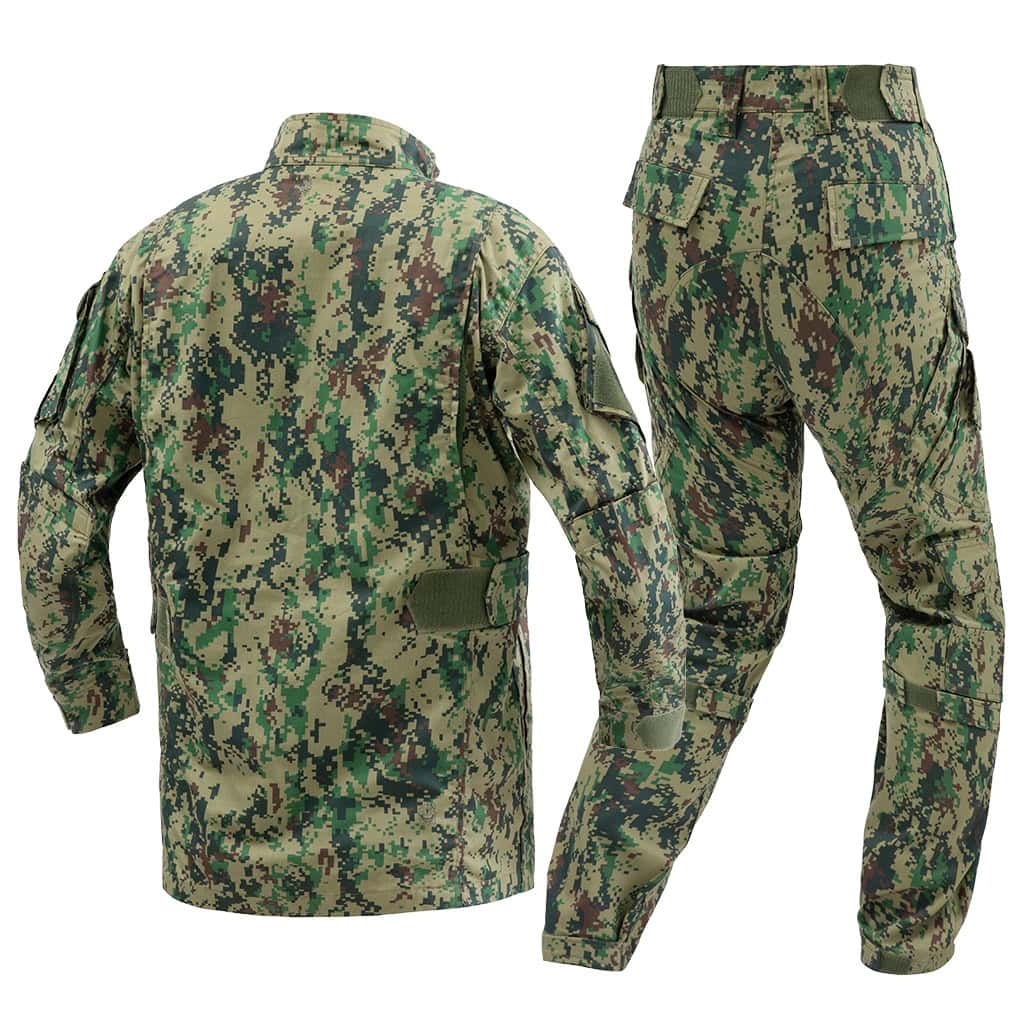 Rear view of the Jungle Digital ACU, showing the classic construction and reinforced seat of the trousers.