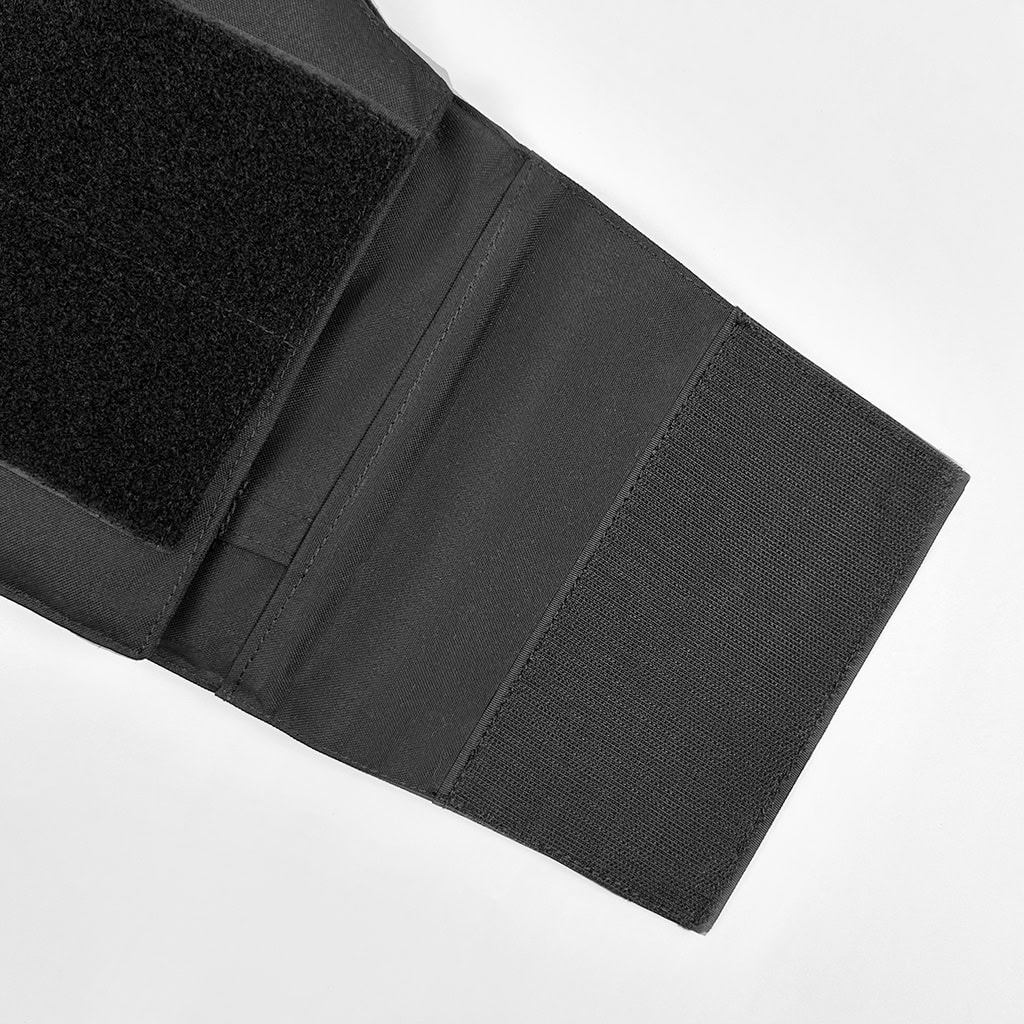 Covert protective business vest adjustable waist closure detail