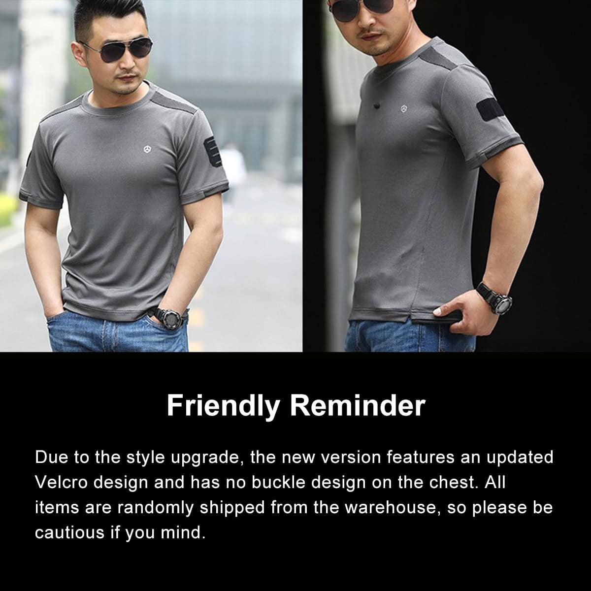 Important friendly reminder about a style upgrade to the WHCSJ advanced moisture wicking t-shirt: the new version features an updated velcro design.