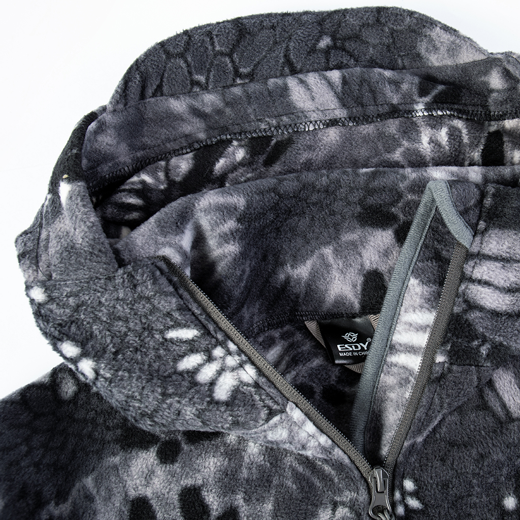 Custom Black Python Fleece Tactical Jacket | WHCSJ