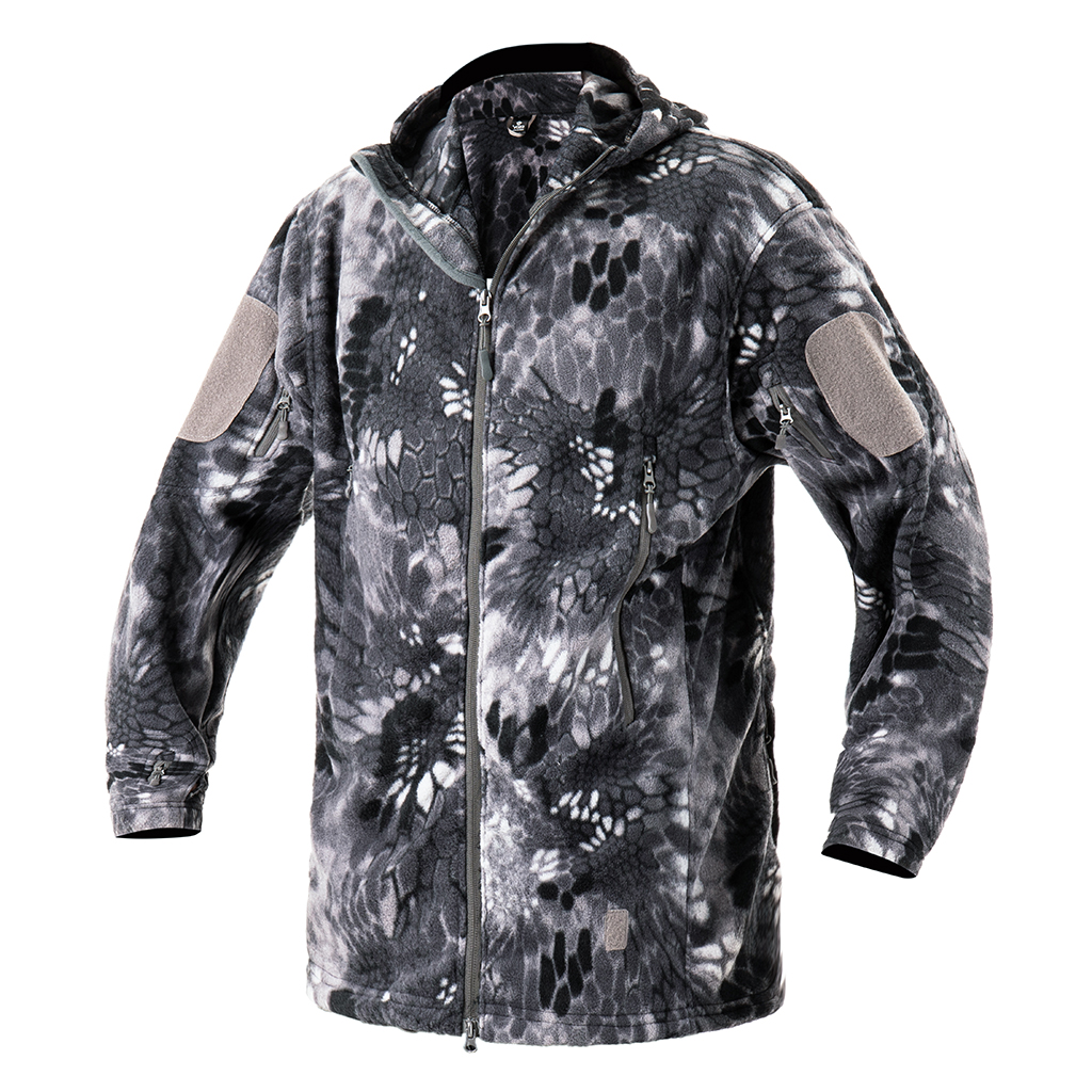 Custom Black Python Fleece Tactical Jacket | WHCSJ