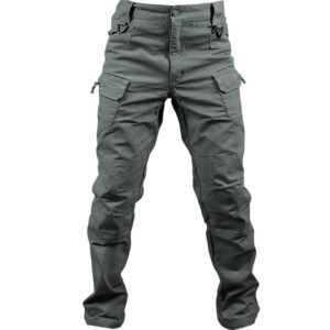Custom ripstop IX7 tactical pants in Grey Green, a modern color for tactical and outdoor use.