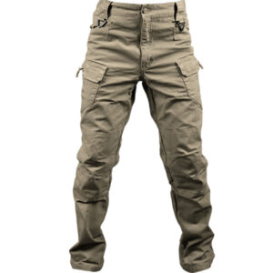 Custom ripstop IX7 tactical pants in Khaki, a classic color for outdoor and contractor use.