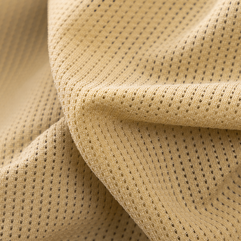 Close-up of the breathable mesh lining inside the custom CP camo M65 style parka jacket.
