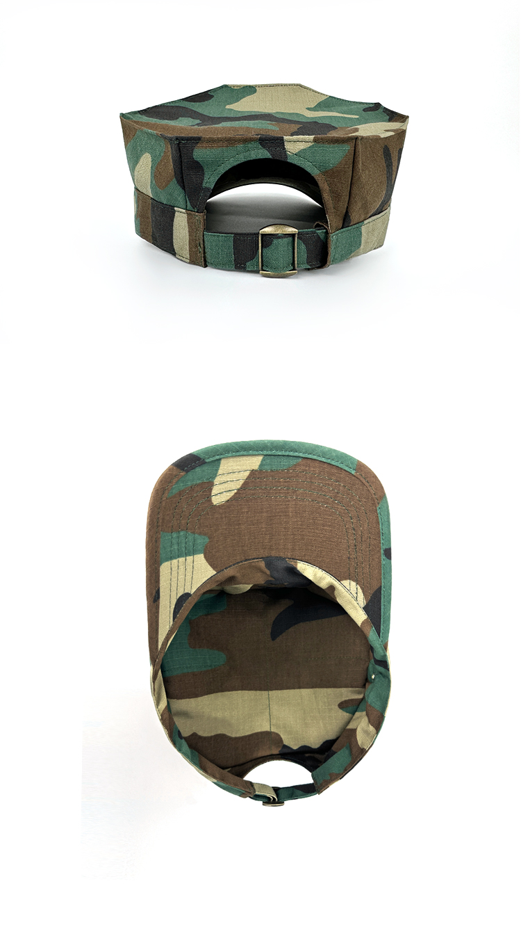 Custom camouflage cap sizing packaging and procurement detail