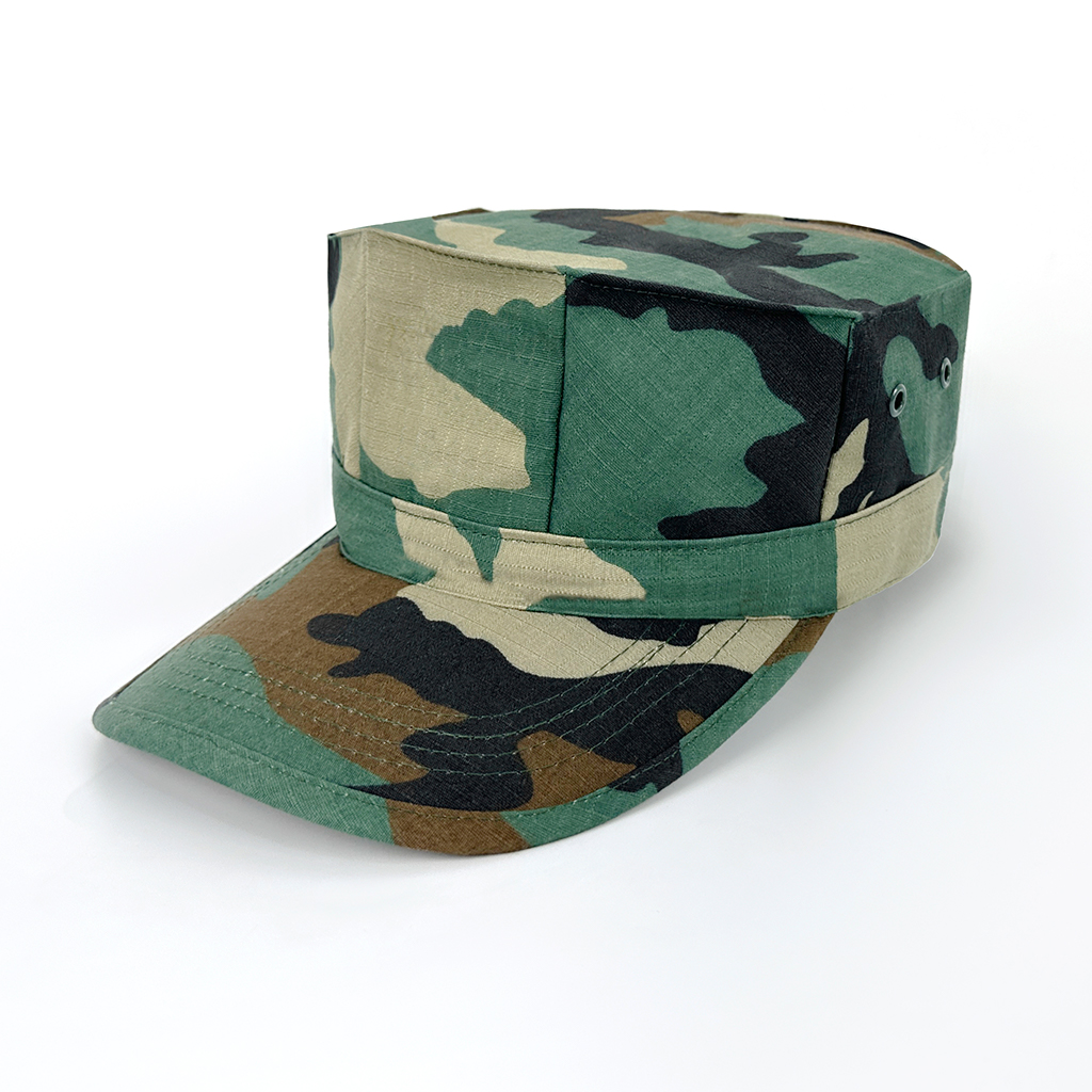 Custom camouflage octagonal cap full product gallery view