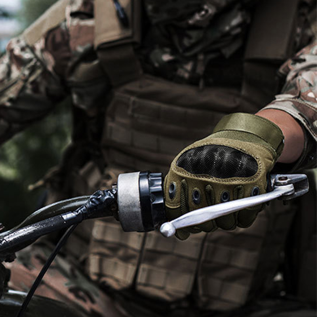 Custom carbon fiber style tactical gloves motorcycle riding and tactical gear use