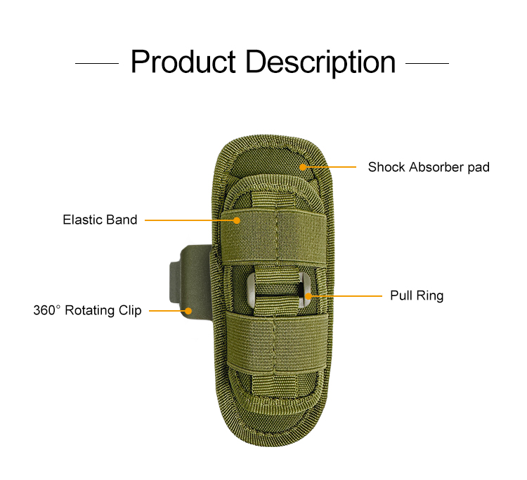 Custom flashlight pouch product details and specifications