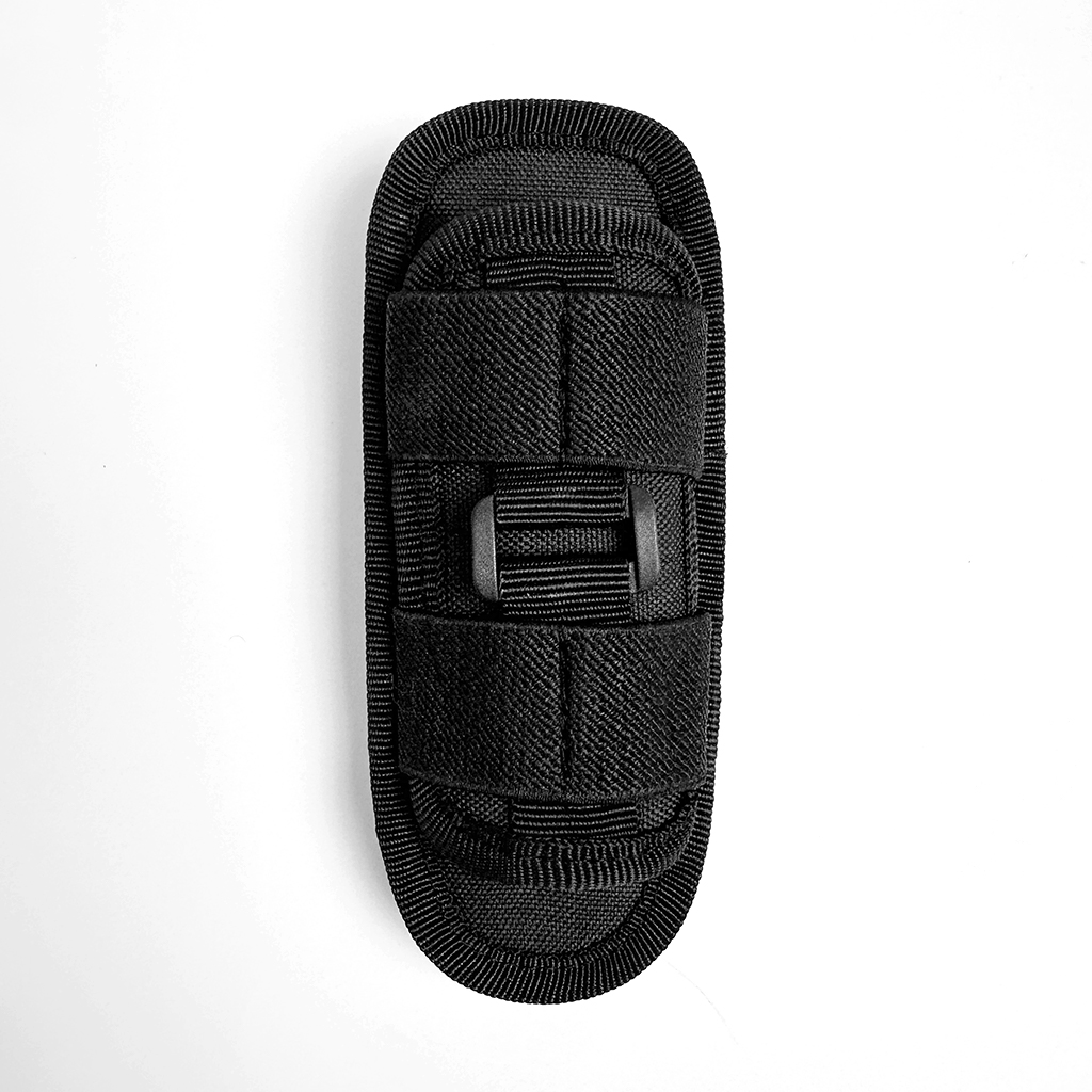 Flashlight pouch strap and webbing construction view