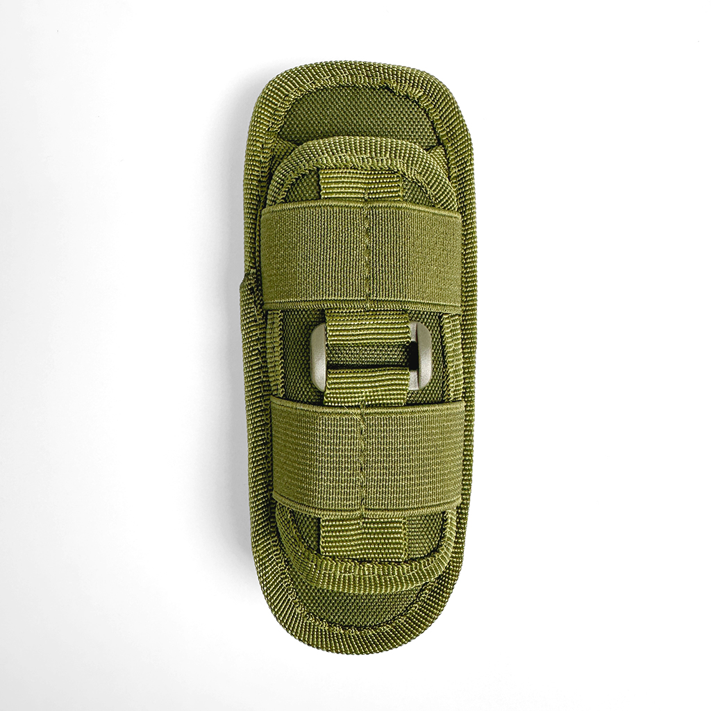 Custom tactical flashlight pouch open pocket view