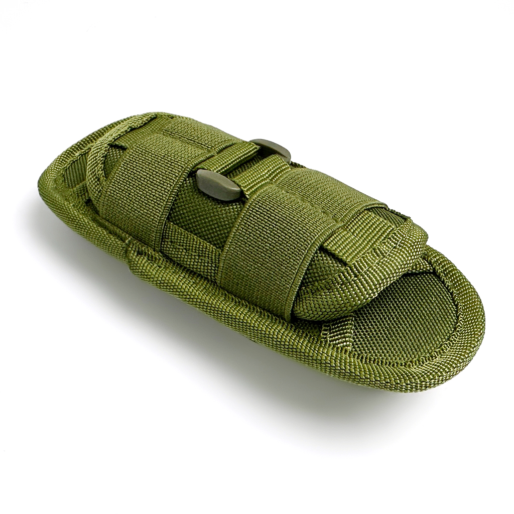 Flashlight pouch flap and closure detail