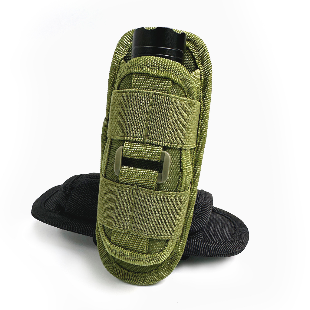 Custom flashlight pouch black fabric product view