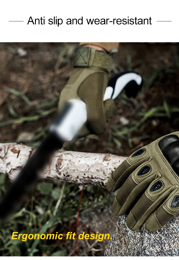 Hard knuckle tactical gloves anti-slip and wear-resistant outdoor use detail