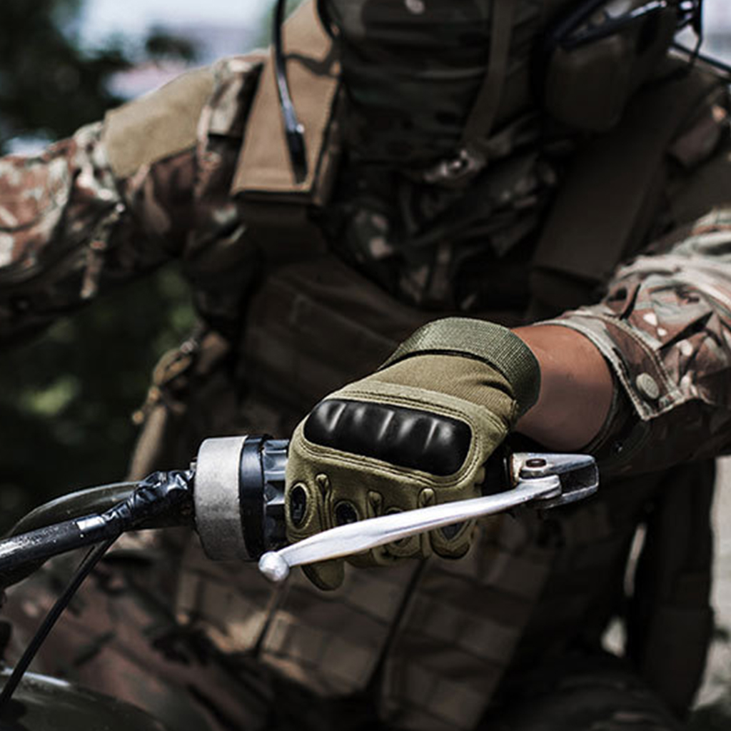 Custom hard knuckle tactical gloves outdoor riding field use