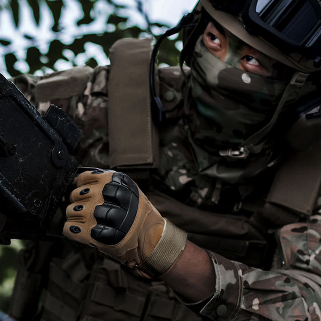 Custom hard knuckle tactical gloves black product angle and color options