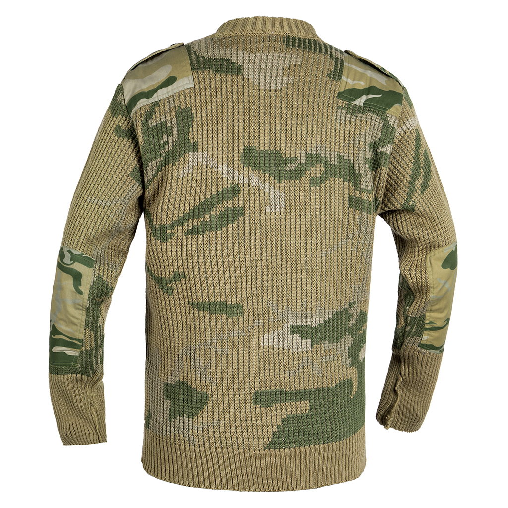 Custom tactical camouflage sweater rear product view