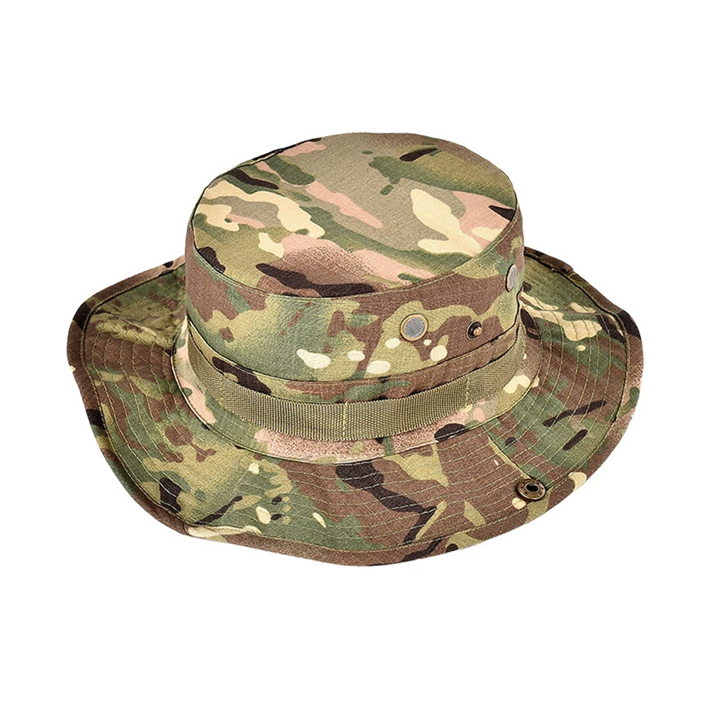 Military peaked cap back and crown view