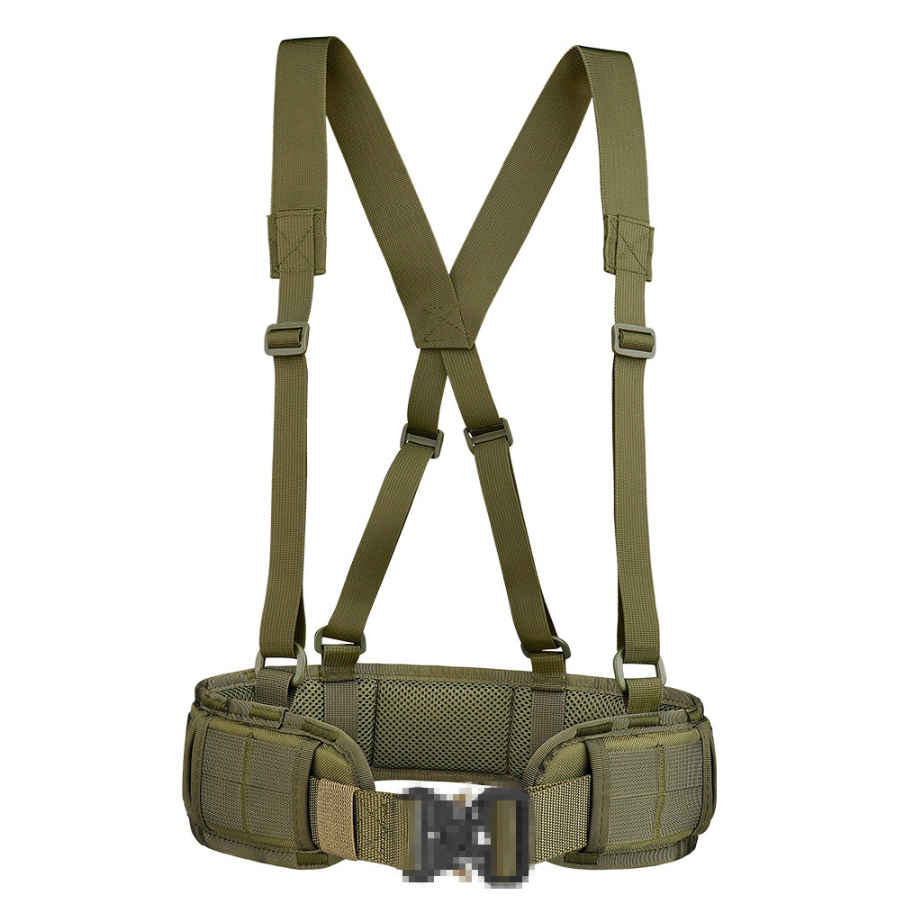 MOLLE tactical battle belt side panel and D-ring view