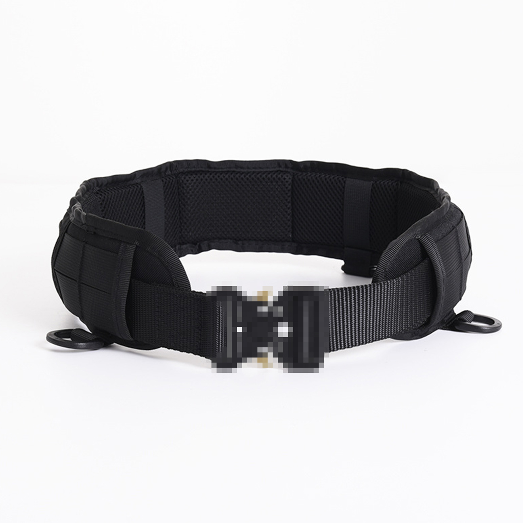 Black padded MOLLE tactical battle belt product view