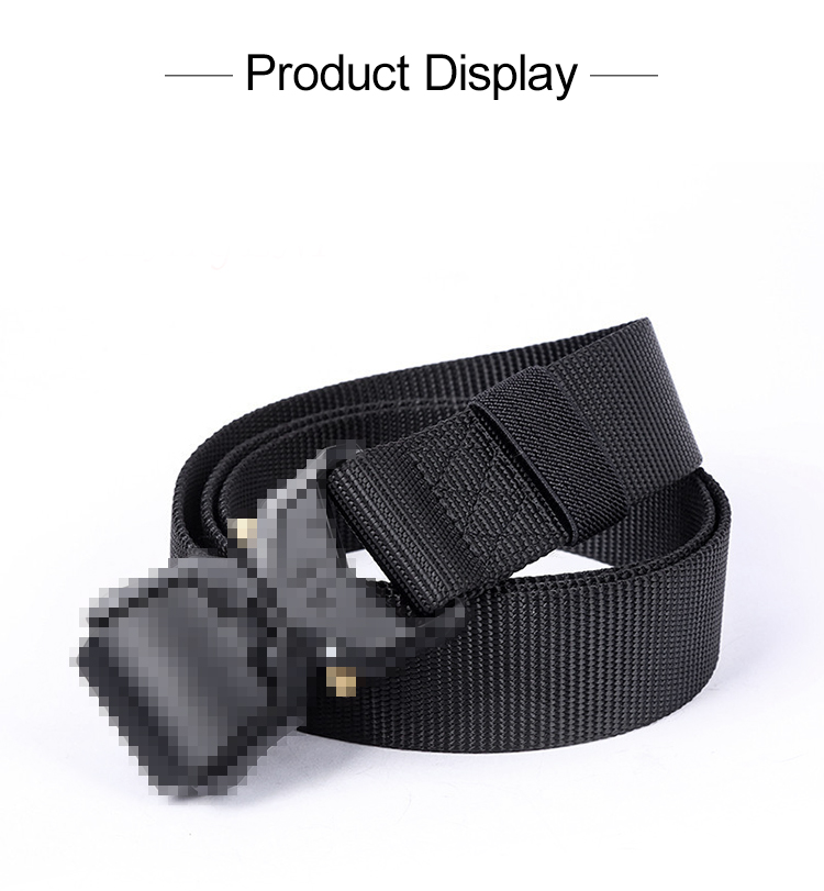 Custom tactical belt durable nylon strap detail