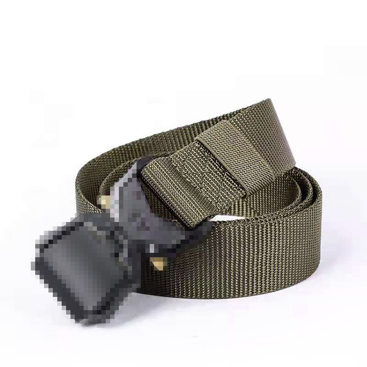 Narrow tactical belt color and buckle options
