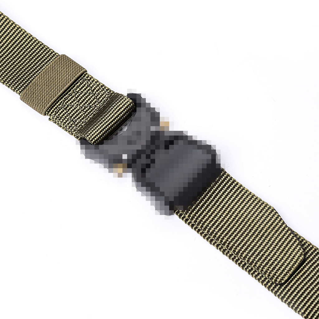 Black narrow tactical belt rolled product display