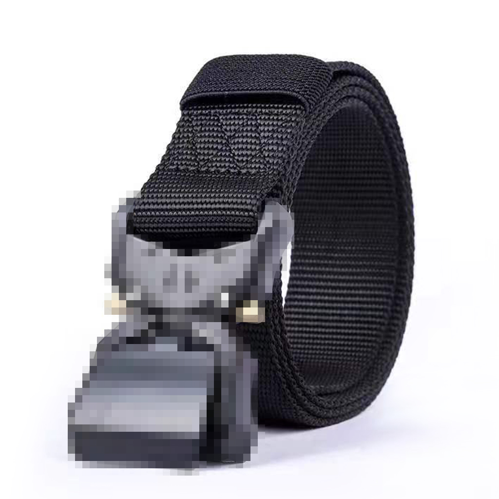 Large buckle tactical belt side product view