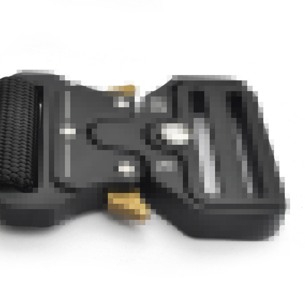 Custom tactical belt alloy buckle front view