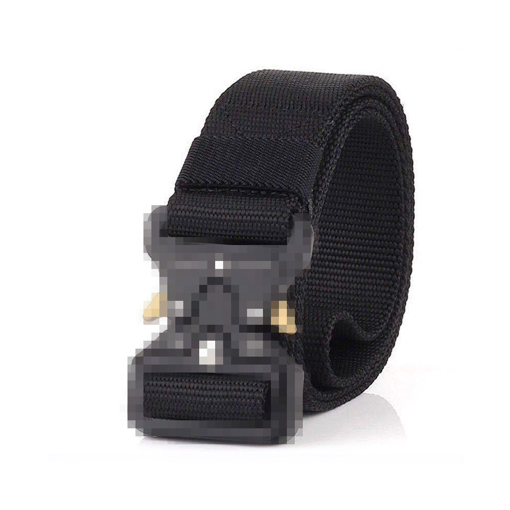 Custom tactical belt webbing and buckle view