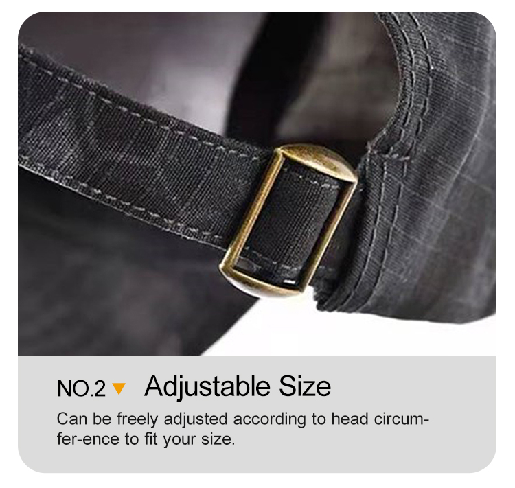 Six panel cap inner band and comfort detail